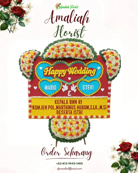 Papan Bunga Pernikahan Sei Gohong